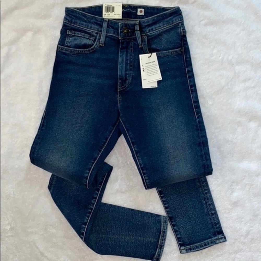 WOMEN’S PREMIUM LEVIS MADE & CRAFTED JAPANESE DENIM HIGH RISE SKINNY DARK WASH25